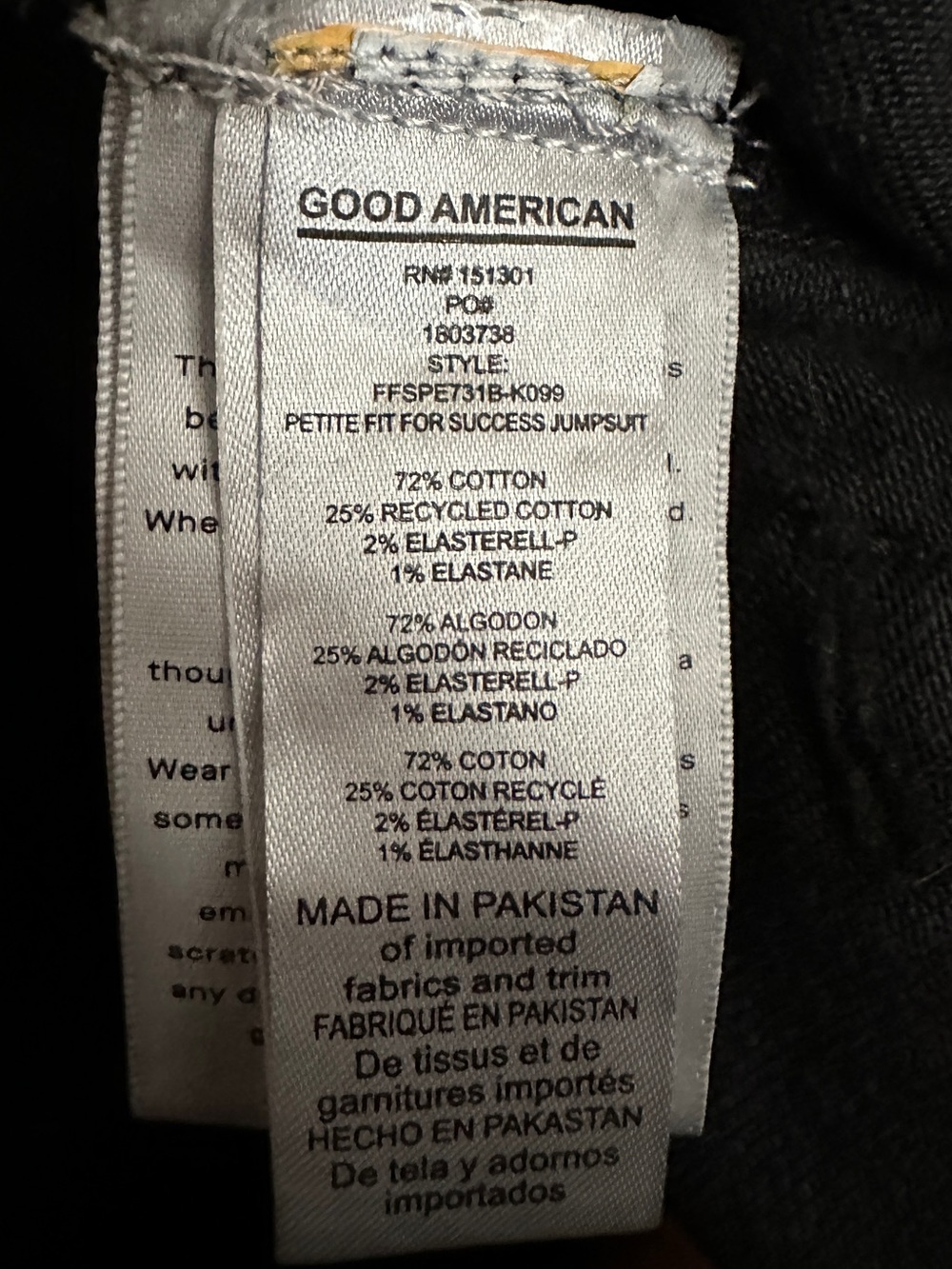 Good American Fit For Success Denim Utility Jumpsuit 2XL - NWT - Picture 10 of 10